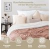 Blumtal Wohndecke, Oeko-TEX zertifiziert, waschbar, weiche Sherpa-Innenseite, Dusty Pink, 130x150 cm Bild 3