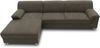 DOMO. collection Ecksofa Junin, Couch in L-Form mit Schlaffunktion, Füße mit Filzgleitern, Sofa, Polsterecke, Eckcouch, Polstergarnitur 251 x 150 x 72 cm (BxTxH), grau Bild 5
