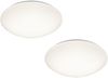 LED Deckenleuchte 2er Set in Weiß IP44 Badlampen, Ø 37cm Bild 2