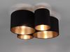 Deckenleuchte 4-flammig Stoff Lampenschirme Schwarz/Gold, Breite 50,5cm Bild 3