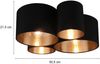 Deckenleuchte 4-flammig Stoff Lampenschirme Schwarz/Gold, Breite 50,5cm Bild 4