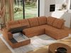 Ecksofa, Wohnzimmer U Couch, Polstersofa mit Bettkasten - MADRITO U - Orange Stoff - Rechts Bild 4