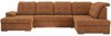 Ecksofa, Wohnzimmer U Couch, Polstersofa mit Bettkasten - MADRITO U - Orange Stoff - Rechts Bild 5