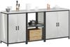 vidaXL Aufbewahrungsset für die Küche 3 pcs Silber Verzinkter Stahl 3392706 Bild 3