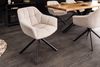 riess-ambiente Polsterstuhl PAPILLON champagner beige / schwarz (Einzelartikel, 1 St), Esszimmer · Stoff · Metall · Armlehne · 180° drehbar · Modern Design Bild 5