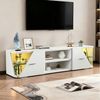 oyajia Lowboard LED TV-Schrank (mit LED-Beleuchtung, stehend Lowboard, 150cm), für Fernseher bis 55 Zoll Bild 3
