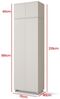 Eckschrank Napoli Version 10, Kleiderschrank mit Spiegel, Cashmere, 189 x 140 x 140 cm Bild 3