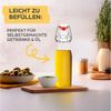 Praknu Trinkflasche 10er Set Glasflaschen 250ml Bügelverschluss Eckig - Bügelflaschen, Bügelverschluss Eckig - 10 Etiketten mit Stift und 10 Extra Dichtungen Bild 2