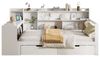 BlingBin Holzbett Multifunktionales Schlafsofa Funktionsbett Stauraumbett Einzelbett (Jugendbett Mit Schreibtisch Bücherregal Ablagefächern und Regalen, Mit Steckdose, 1-tlg, 90*200 cm, Ohne Matratze, Maximale Belastbarkeit: 120KG), Massivholzbett Mit ... Bild 4