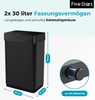 Five Stars® Mülleimer mit Sensor, Edelstahl Schwarz, 60 L, 70x41x27cm Bild 2