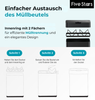 Five Stars® Mülleimer mit Sensor, Edelstahl Schwarz, 60 L, 70x41x27cm Bild 5