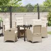 vidaXL Garten Essgruppe mit Kissen 5 pcs Beige Poly-Rattan 3380506 Bild 4