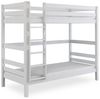 Bubema Jona Kinder Etagenbett, Hochbett Buche massiv, Weiß lackiert, 182 x 208 x 102,5 cm Bild 3