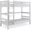 Bubema Jona Kinder Etagenbett, Hochbett Buche massiv, Weiß lackiert, 182 x 208 x 102,5 cm Bild 4