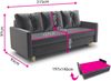 Schlafsofa Rico - Sofa mit Bettkasten, Couch mit Schlaffunktion, Bettfunktion, Bettsofa mit Bonell-Ferderkern, Velours (Grün (Kronos 19)) Bild 5