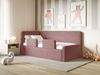 Selsey 'Fanko' Kinderbett 90x200 cm mit Rausfallschutz, Matratze, Kopfteil links, Plüsch, Rosa Bild 4