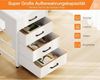 ODK L-förmiger Schreibtisch Eckschreibtisch USB-Ladeanschluss 4 Schubladen 140cm Bild 4