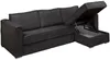 Vente-unique - LORETO Sofa SamtStoff Grau - B 223 cm152 cm x H 90 cm x L 298 cm Bild 3