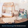 KHG Bücher-Standregal grün für Kinder mit 3 offenen Fächern, freistehendes Kinderregal für Bücher und Spielzeug - 64 x 59 x 53 cm Bild 3