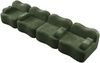4-Sitzer Sofa 384×98×70 cm aus Samt rahmenlos modular, grün Bild 5