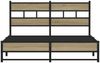 vidaXL Metallbett ohne Matratze Sonoma-Eiche 150x200 cm 4017274 Bild 4