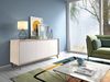 Dmora Kommode Aminda, Buffetschrank mit 3 Türen und 1 verstellbarem Regal, elegantes Wohnzimmer-Sideboard, TV-Schrank, 100 % Made in Italy, 184 x 45 x 77 cm, Weiß und Eiche Bild 5