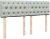 vidaXL Boxspringbett mit Matratze Hellgrau 140x190 cm Samt 3287740 Bild 5