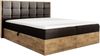 AX LIVING Boxspringbett 180x200 mit Bettkasten Vendio in Braun Bild 2