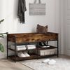 vidaXL Schuhbank Räuchereiche 100x42,5x50 cm Holzwerkstoff 839035 Bild 3