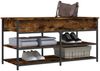 vidaXL Schuhbank Räuchereiche 100x42,5x50 cm Holzwerkstoff 839035 Bild 4