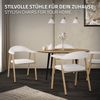 ML-DESIGN Polsterstuhl Esszimmerstühle mit Armlehne & Rückenlehne Ergonomische moderne Design (4 St), Armlehnstuhl mit Metallbeine 4er Set Beige Lounge Sessel bis 120 kg Bild 4
