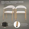 ML-DESIGN Polsterstuhl Esszimmerstühle mit Armlehne & Rückenlehne Ergonomische moderne Design (4 St), Armlehnstuhl mit Metallbeine 4er Set Beige Lounge Sessel bis 120 kg Bild 2