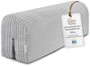 Bettkantenschutz für Kinderbetten 120 cm - Schutz für Bettrahmen Baby Bett rausfallschutz für boxspringbett bettgitter mit Bezug Kantenschutz Kinder Babybett Hellgrau Bild 4