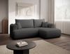 Selsey ''Ovo Mini' Eckschlafsofa rechtsseitig mit Stauraum, Easy-Clean-Chenille-Bezug, dunkelgrau, 93 x 238 x 156 cm Bild 2