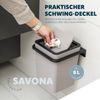 2tlg. Bad-Set SAVONA Softtouch inkl. Wandhalterung, Kosmetikeimer 6 Liter und WC-Garnitur, eckig - taupe Bild 5