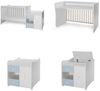 Lorelli Babybett, Jugendbett 3 in 1 Mini Max umbaubar, für 2 Kinder gleichzeitig weiß blau Bild 4