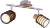 LED Deckenleuchte, Chrom, Glas, Holz, beweglich, L 28 cm Bild 5