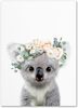 Poster Kinder Tiere mit Blumenkranz Hase Panda und Koala Bär als Deko Print ohne Rahmen - 40X50cm / 2 Bild 4