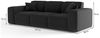 Sofa Set 2-teilig Sezlong und Sofa 3-Sitzer CELES in Stoff Opera Velvet Beige Bild 2