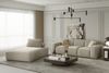 Sofa Set 2-teilig Sezlong und Sofa 3-Sitzer CELES in Stoff Opera Velvet Beige Bild 5