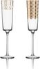 Goebel / First. Gold,Sektgläser - 2 Stk,Muster 001 + 003,6,0cm x 6,0cm x 25,0cm / Glas / 6,0cm x 6,0cm x 25,0cm Bild 5