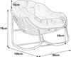 Flieks Rattan Schaukelstuhl mit Kissen, ergonomischer Egg Chair, gepolsterter Relaxsessel, Indoor & überdachter Außenbereich, Samt, Grün Bild 5