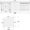 Plus Gartenhaus Nordic Multi 619 x 208 cm natur mit Doppeltür, Dachpappe Bild 3