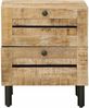 vidaXL Nachttisch Natur 40 x 33 x 46 cm Massivholz Mango 4018842 Bild 4