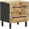 vidaXL Nachttisch Natur 40 x 33 x 46 cm Massivholz Mango 4018842 Bild 2