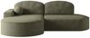 Ecksofa Schlafsofa Sofa GIRONA Stoff Arena Dunkelgrün Ottomane Links Bild 2