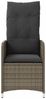 vidaXL Gartensessel mit Kissen 2 Stk. Verstellbar Grau Poly Rattan 365687 Bild 4