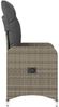 vidaXL Gartensessel mit Kissen 2 Stk. Verstellbar Grau Poly Rattan 365687 Bild 5