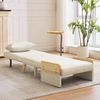 Flieks Loungesessel 3-in-1-Umbausessel mit Schlaffunktion (Beine und Armlehnen aus Massivholz, 1-St, mit Holztablett und Kissen, 6-fach verstellbare Rückenlehnenfunktion), Klappsessel Polstersessel mit Relaxfunktion Einzelsofa Leinen Bild 4