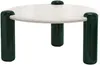 Vente-unique - NARODI Couchtisch Marmor Weiß - B 90 cm x H 40 cm x L 90 cm Bild 3